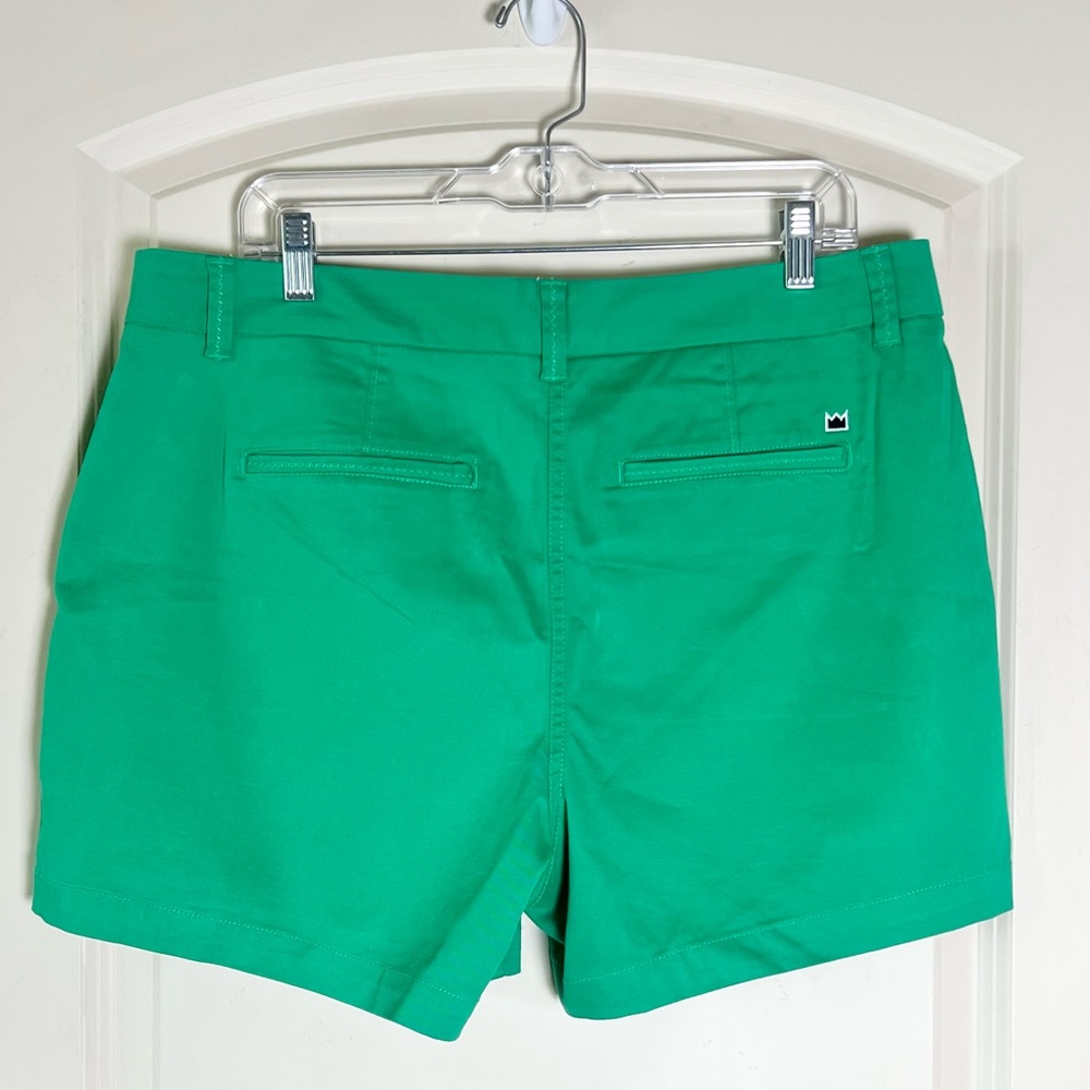 Crown & Ivy Green Chino Shorts Women’s Size 12 Preppy Summer 5” Inseam - Picture 4 of 6